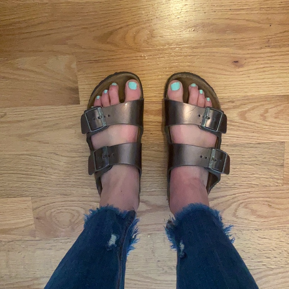 Birkenstock Arizona Sandal Metallic Anthracite